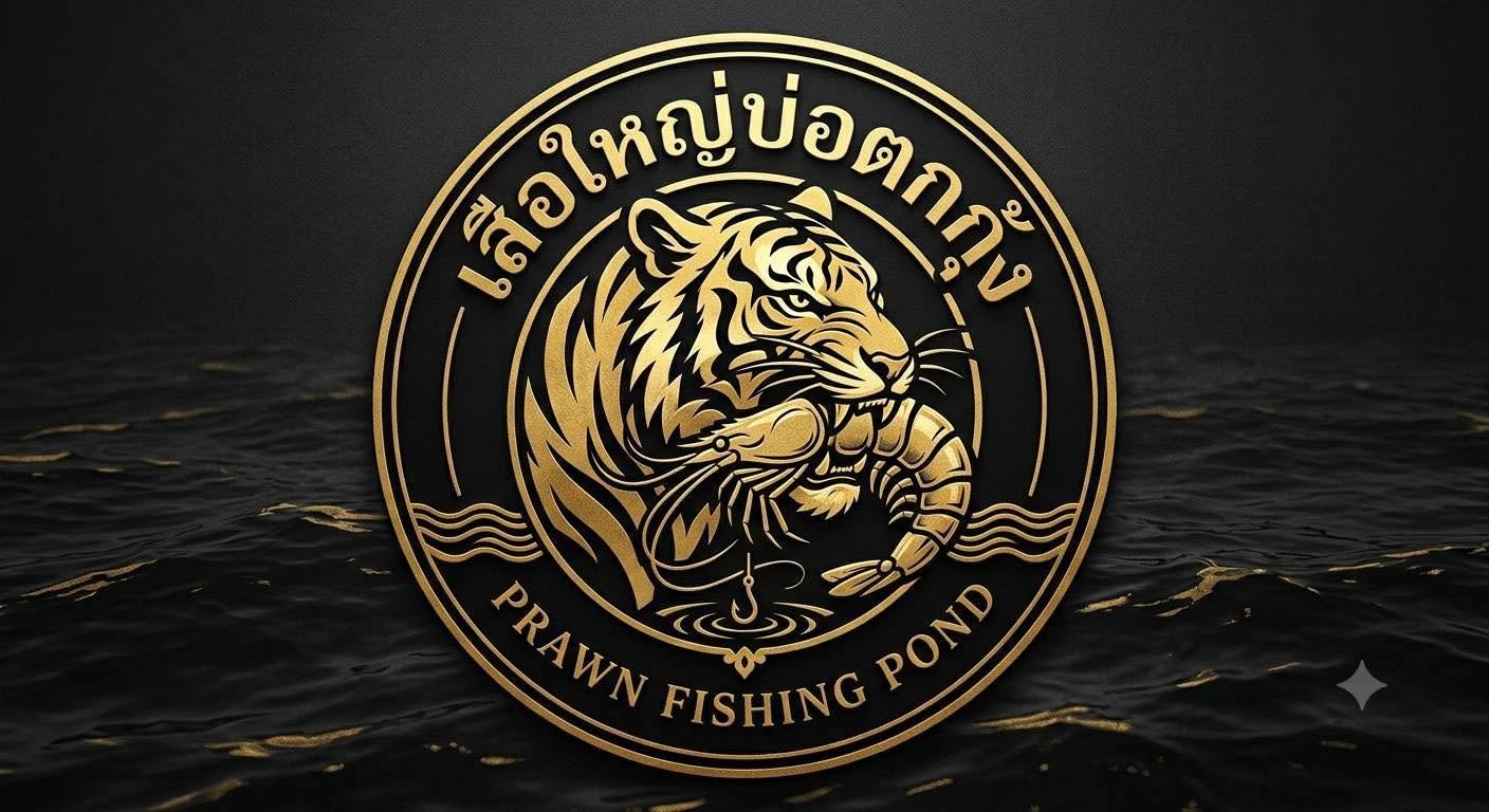 โลโก้เสือใหญ่บ่อตกกุ้ง
